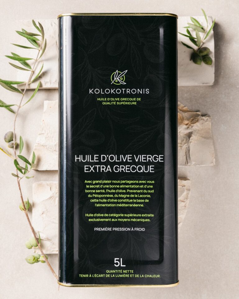 Huile d'olive vierge extra grecque Kolokotronis - bidon 5L, première pression à froid
