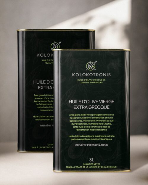 Lot duo bidons 3L huile d'olive vierge extra grecque Kolokotronis