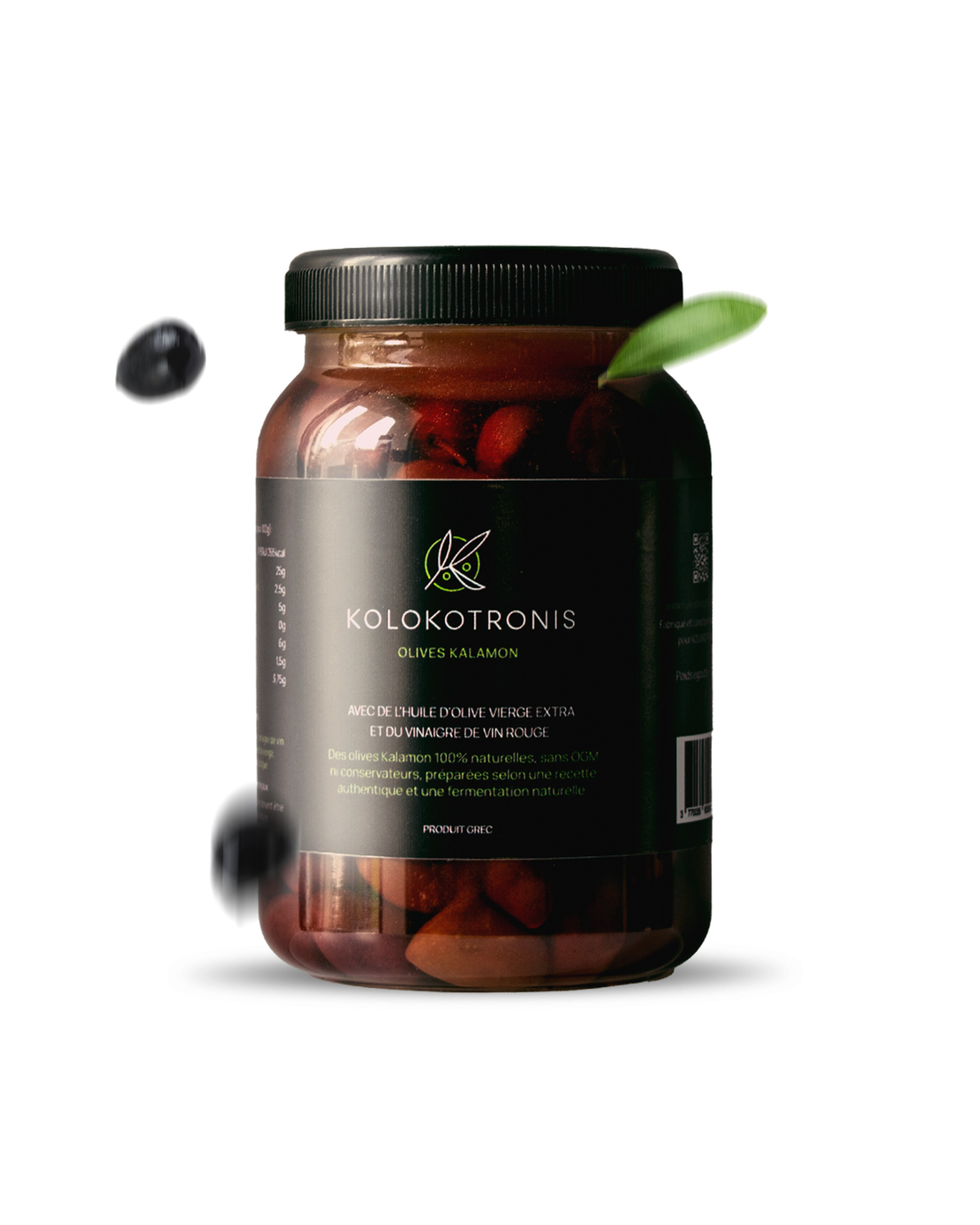 Olives Kalamon grecques 100% naturelles, fermentation naturelle — Magne de Laconie