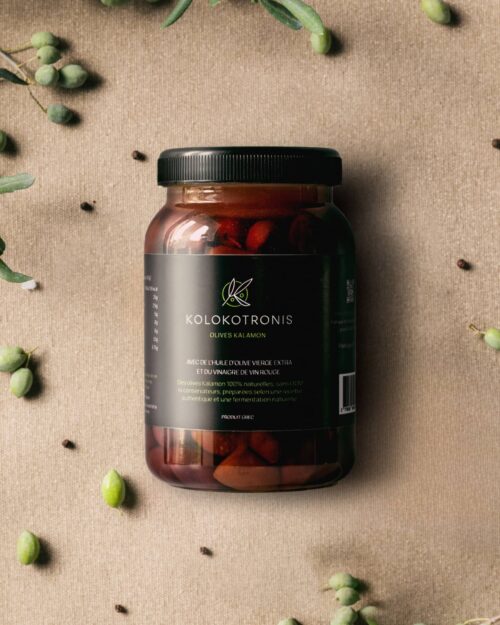 Olives Kalamon grecques Kolokotronis — 400g, conservées dans l'huile d'olive vierge extra