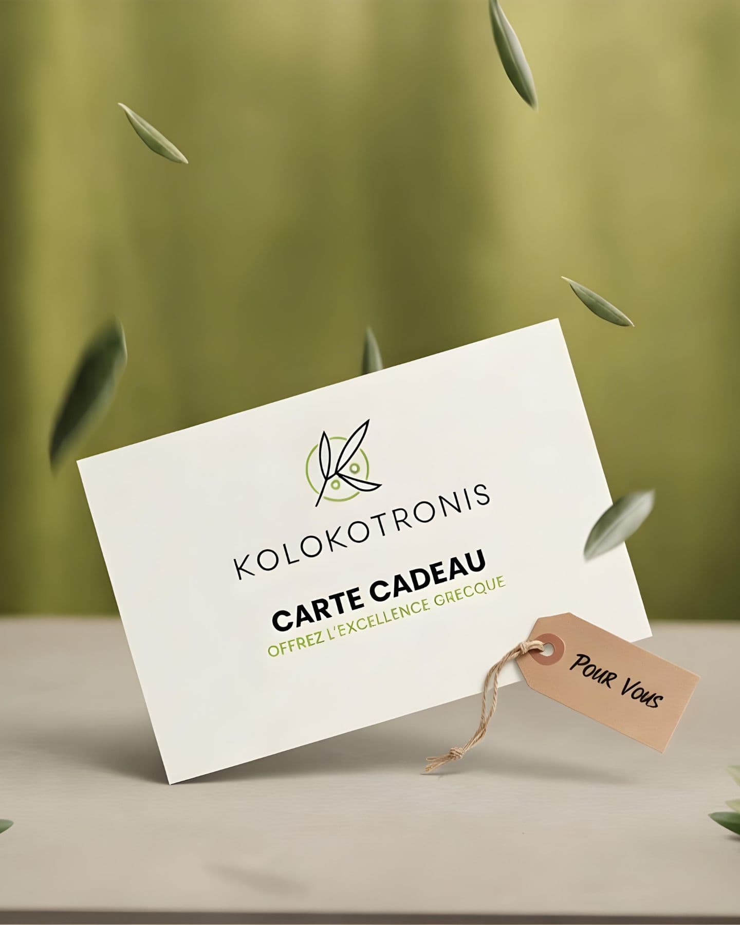 Carte cadeau Kolokotronis — offrez de l'huile d'olive grecque, miel et olives