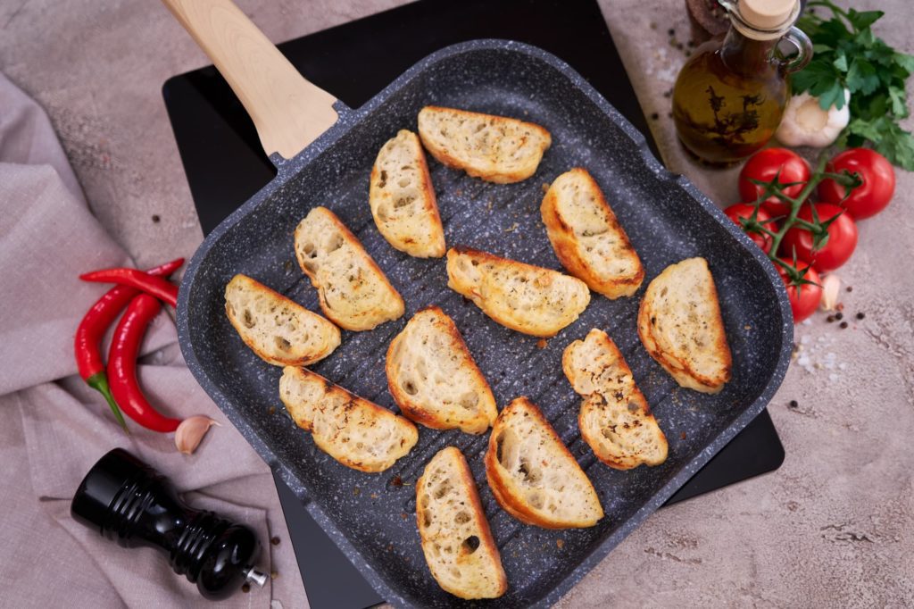 Pain grillé - Huile d'Olive Vierge Extra Grecque
